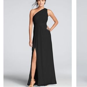 NEW David’s Bridal Black Chiffon Bridesmaid Dress